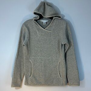 Tri-Mountain Womens Hoodie Gray Fleece Hooded Sweatshirt Top Size XS